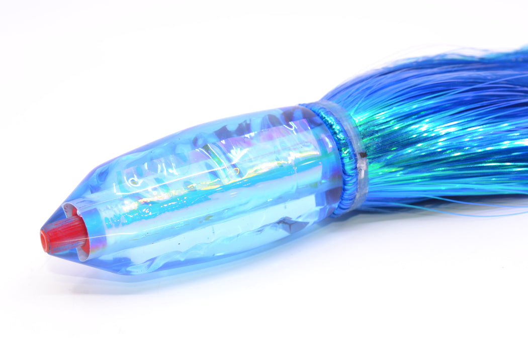 Aloha Lures Ice Blue Rainbow Dichro Ice Rainbow Deep Six 9" 6oz Strobez Royal Blue/Pink