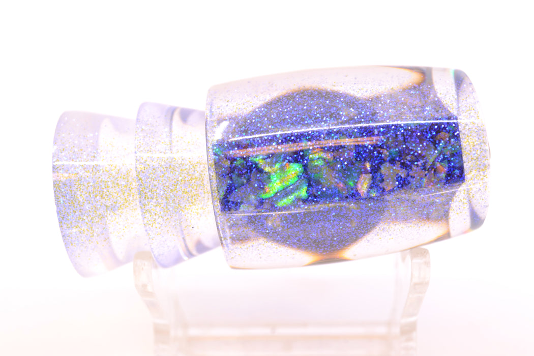 Moyes Lures Salt & Pepper Blue Glitter Back Taxi Eyes Kaiwi 10" 2.7oz