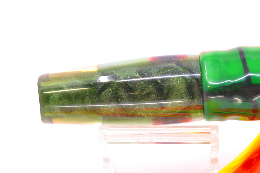 Big Reidee Green Shell Green Back 4-Hole Scoop Face 9" 6oz Skirted Guacamaya GZE