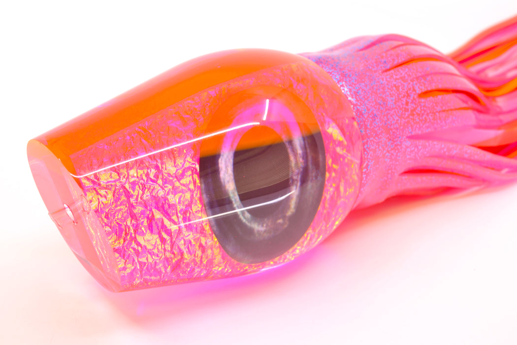 Moyes Lures Pink-Purple Dichro Pink Back Taxi Eyes Sumo Teaser 27oz Skirted Pink