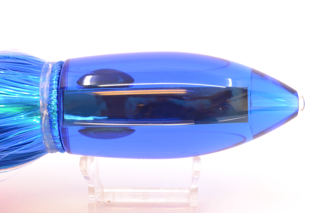 Moyes Lures Blue Mirrored Large Ono Bullet 14" 12oz Strobez Blue-White/Pink