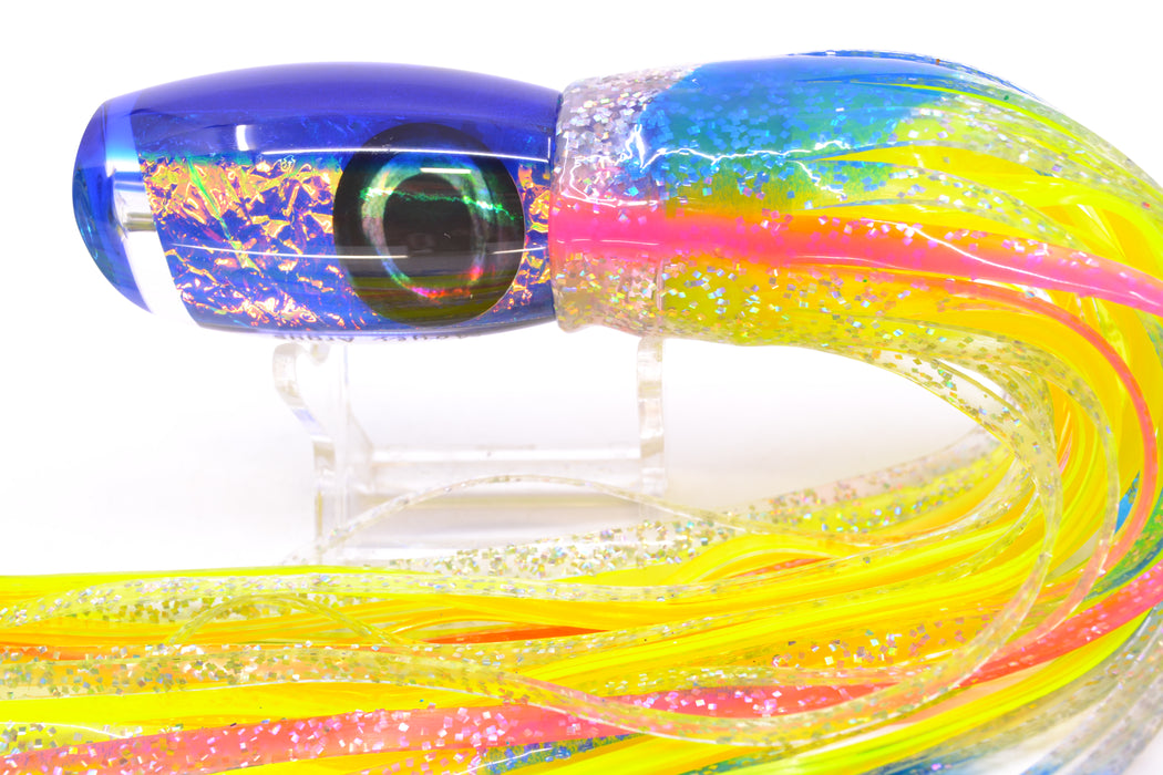 Moyes Lures Blue-Pink Dichro Blue Back Medium Argus 12" 6.5oz Skirted Holo-Blue Bars