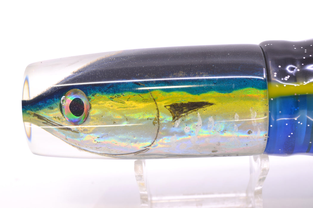 Ali'i Kai Lures Shibi/Yellowfin Medium Hard Head 12" 9oz Skirted Black-Yellow-Blue