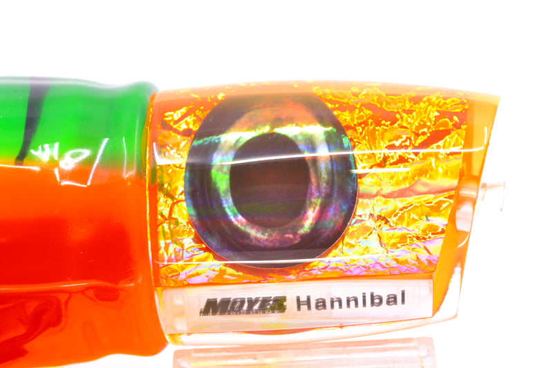 Moyes Lures Orange Dichro Orange Back Hannibal 14" 9oz Skirted Guacamaya
