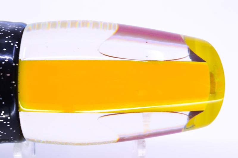 Koya Lures Yellow Rainbow Scale Red Eyes Medium 861 12" 9.3oz Skirted Black-Yellow-Blue GZE