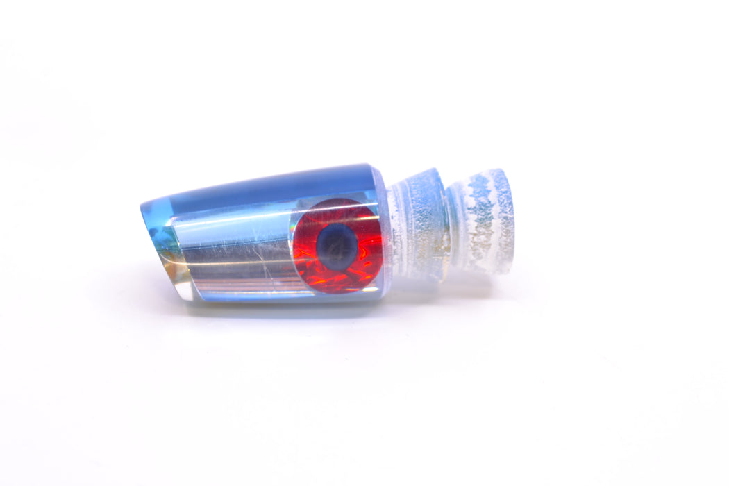 Coggin Lures Clear Mirrored Blue Back Black-Red Eyes Baby Peanut Stick 4.5" 0.2oz