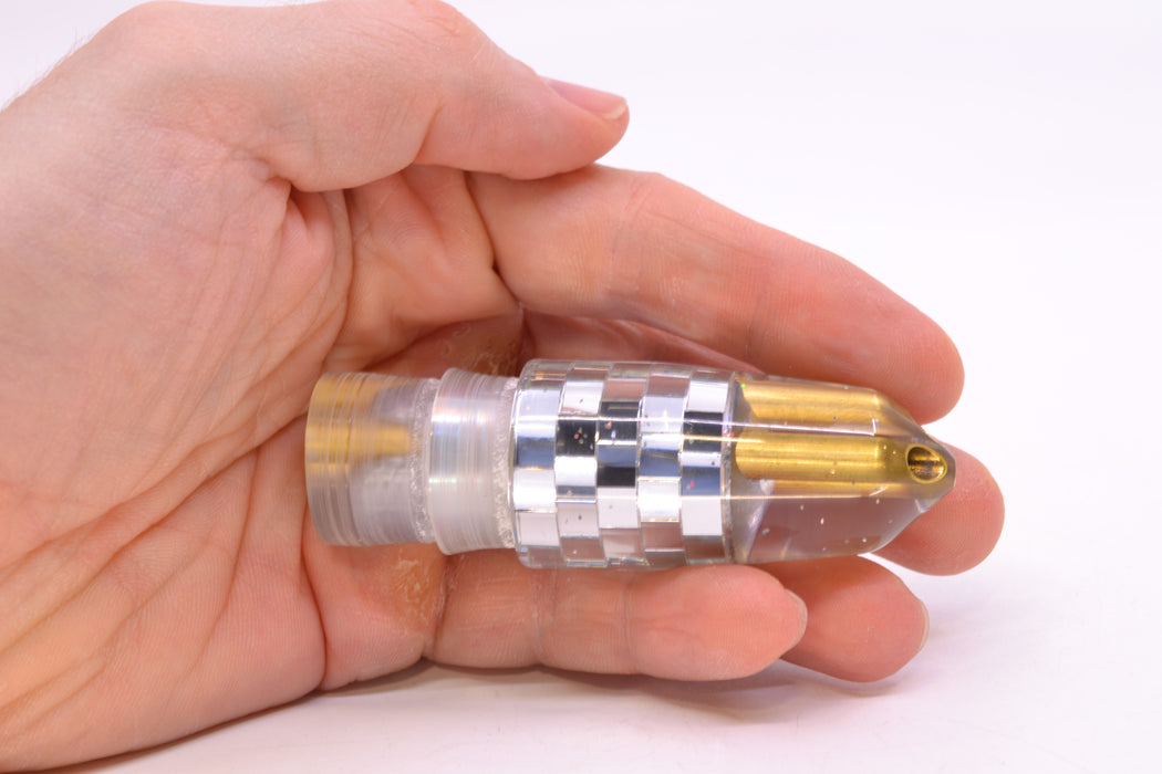 Tanigawa Lures Clear Mirrored Disco Ball 2-Hole Bullet 7" 5oz