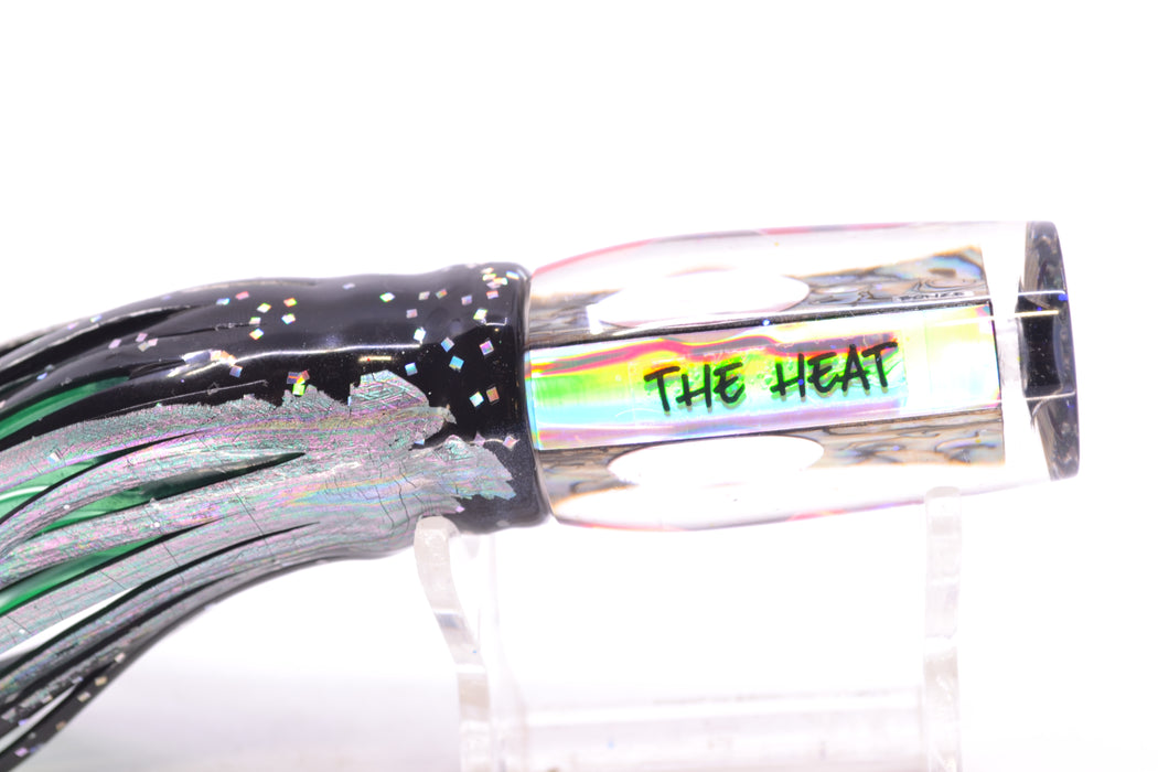 Bonze Lures Paua Shell Red Eyes The Heat 9" 2oz Skirted Black-Aurora