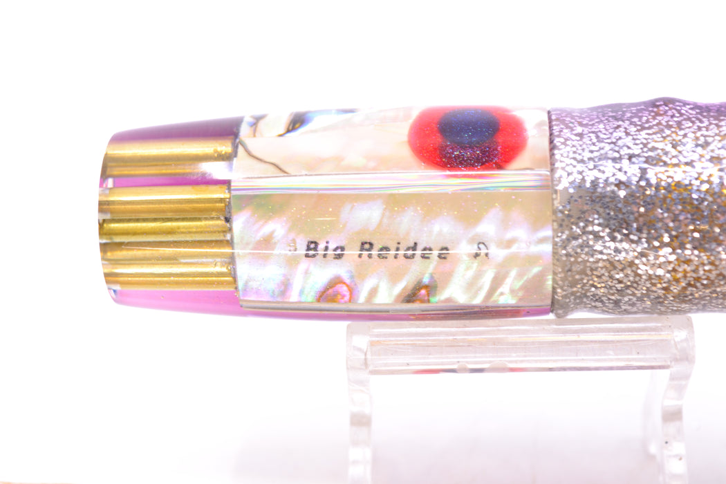 Big Reidee Natural EKG Shell Root Beer Back 4-Hole Pusher 9" 6.6oz Skirted Purple Aurora GZE