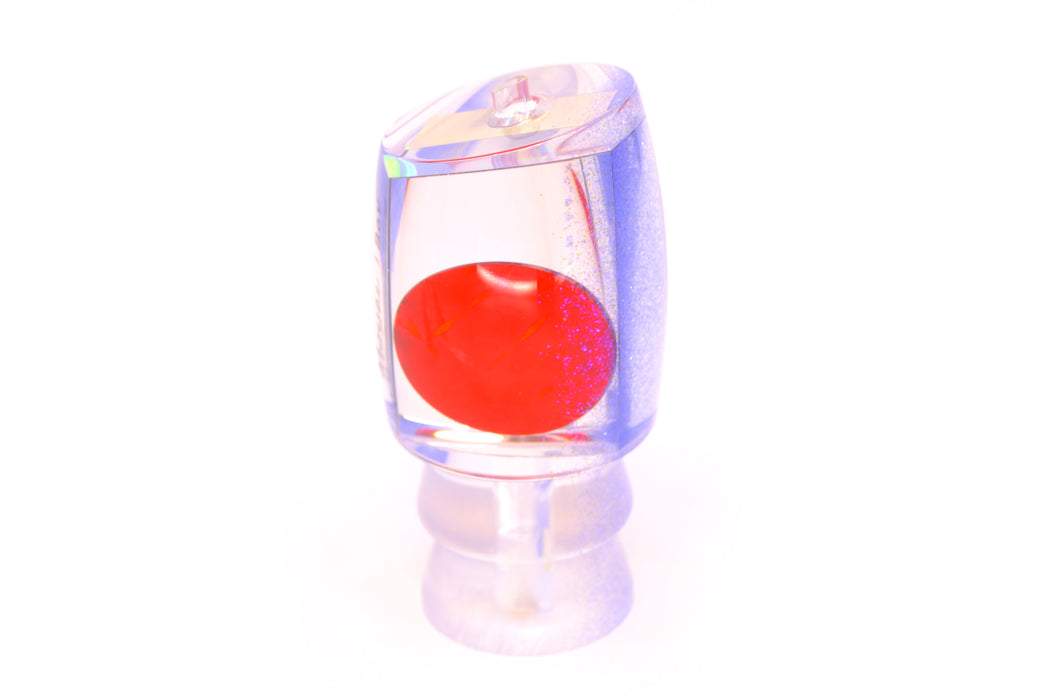 Moyes Lures Clear Mirrored Blue Glitter Back Red Eyes Medium J-Boy 12" 4oz