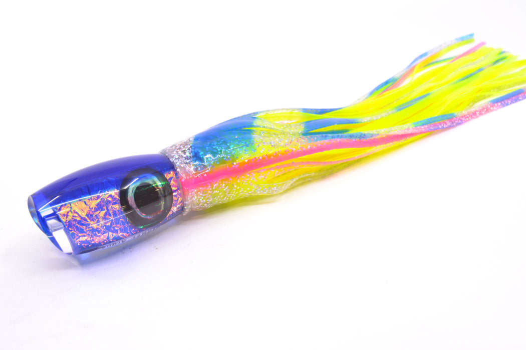Moyes Lures Blue-Pink Dichro Blue Back Medium Argus 12" 6.5oz Skirted Holo-Blue Bars