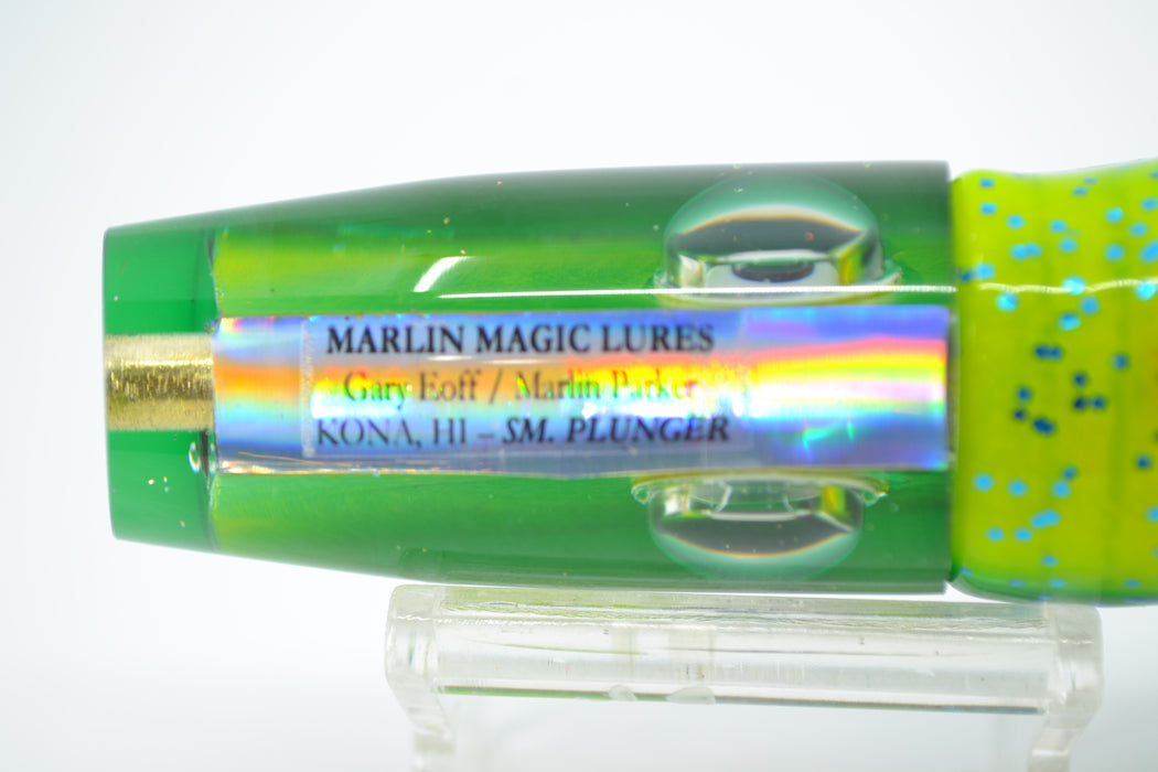 Marlin Magic Lime Green MOP Green Back Doll Eyes Small Plunger 9" 4.8oz Skirted Mahi