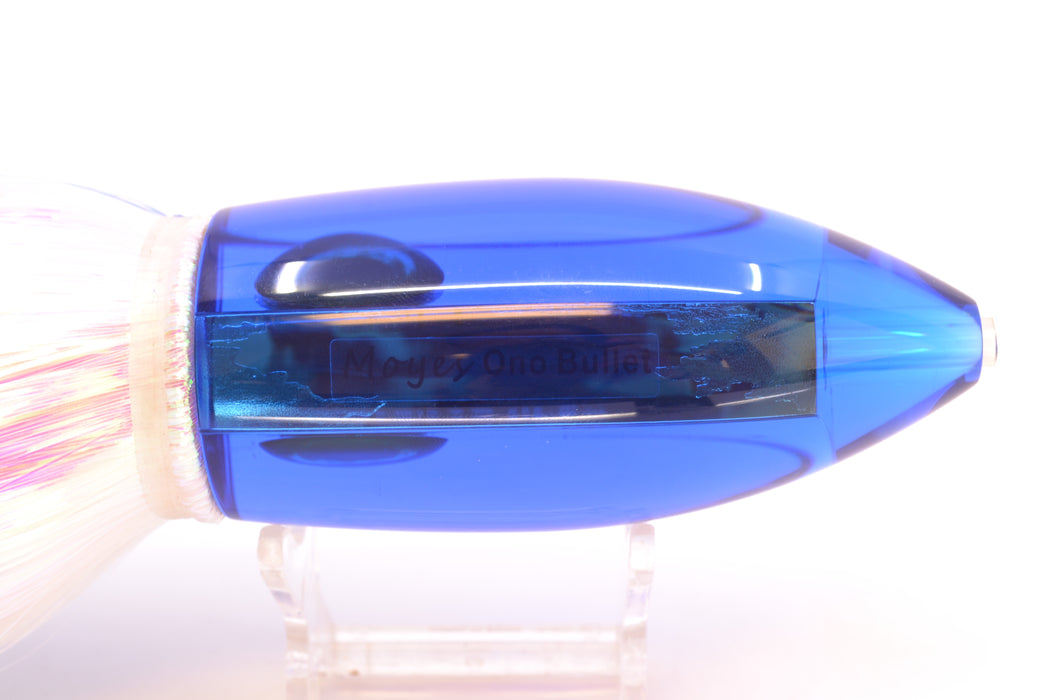 Moyes Lures Blue Mirrored Large Ono Bullet 14" 12oz Strobez Blue-White/Pink
