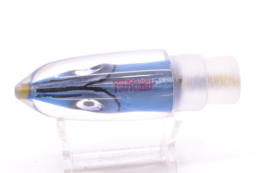 Tsutomu Lures Blue Dot Back Blue-Silver Fish Head Ali'i Bullet 7" 4oz
