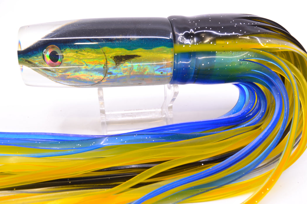 Ali'i Kai Lures Shibi/Yellowfin Medium Hard Head 12" 9oz Skirted Black-Yellow-Blue