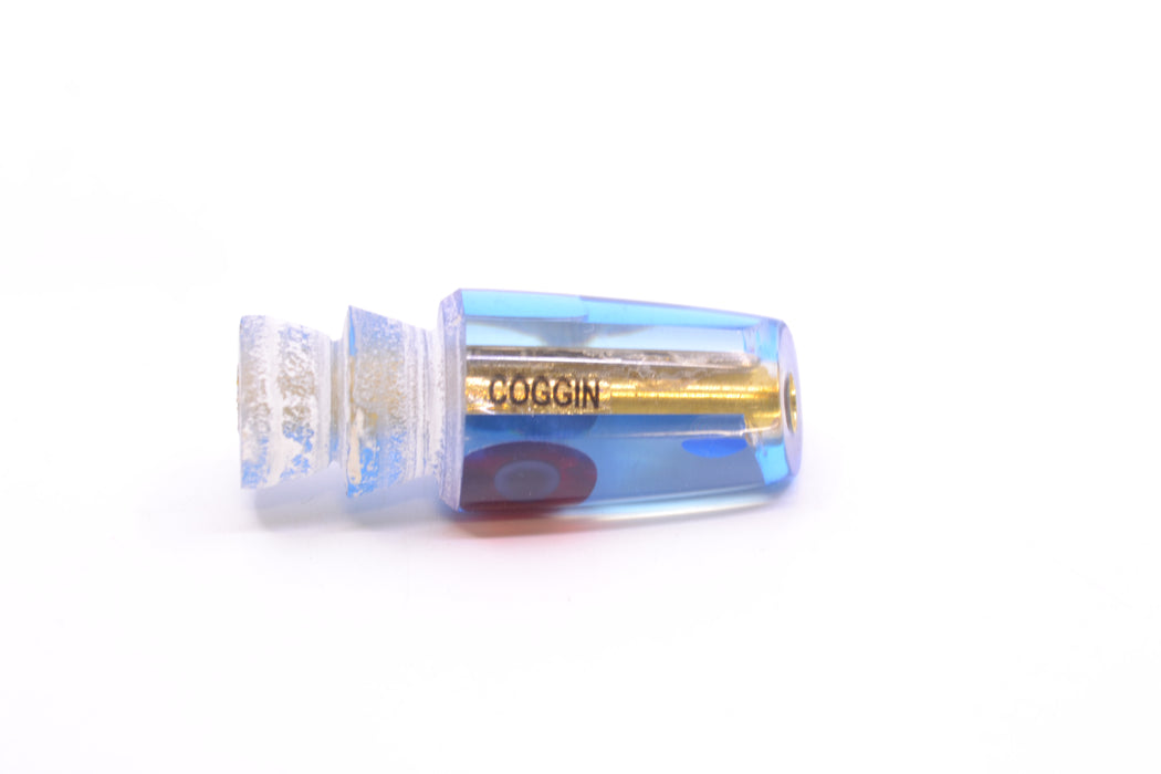 Coggin Lures Clear Mirrored Blue Back Black-Red Eyes Baby Peanut Stick 4.5" 0.2oz