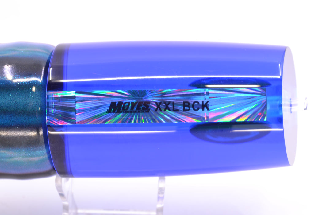 Moyes Lures Ice Blue Starburst Blue Back XXL B.C.K. Teaser 18oz FT Vinyl Skipjack