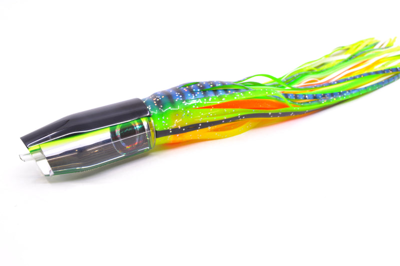 Moyes Lures Clear Mirrored Black-Green Back Taxi Eyes O.S. Plunger 12" 7oz Skirted