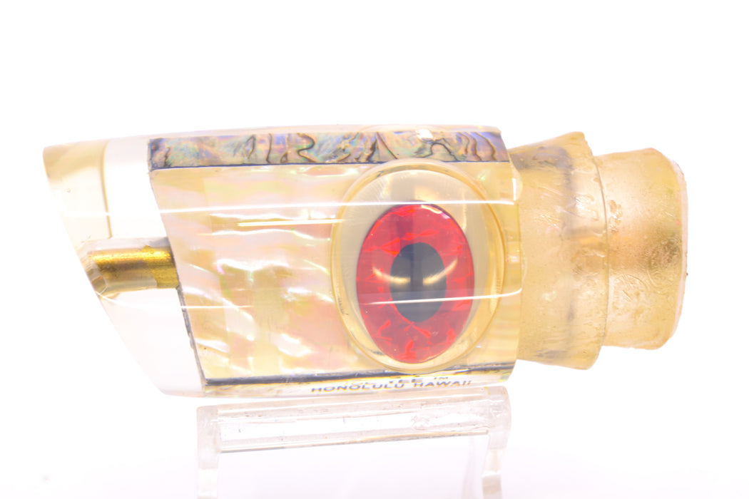 Joe Yee White Awabi Black-Red Shakey Eyes Straight Runner 12" 10oz