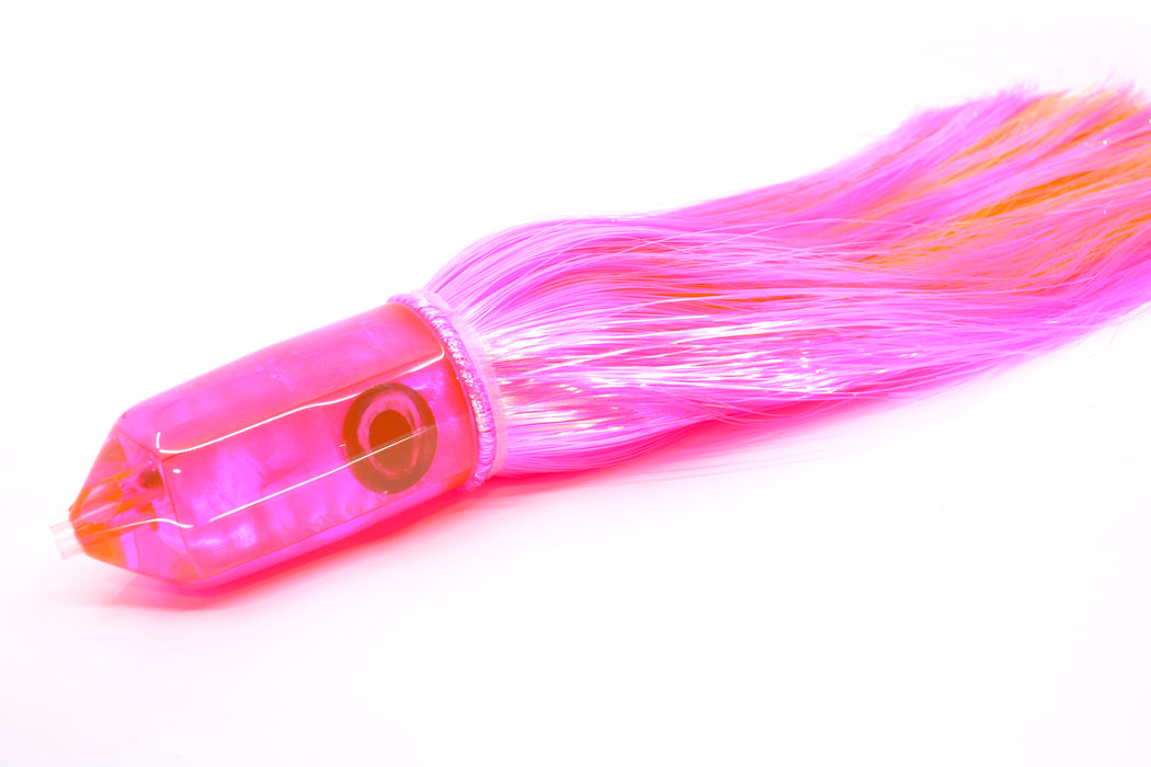 Moyes Lures Pink MOP 2-Hole Large Sniper Jet 12" 12oz Strobez Pink/Orange