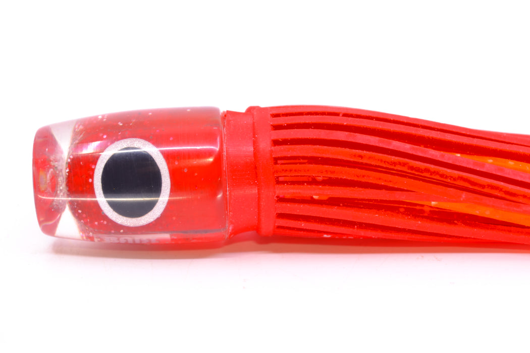 Amaral Lures Red Pearl Black-Silver Eyes Baby Jararaca 5" 1.4oz Red/Orange