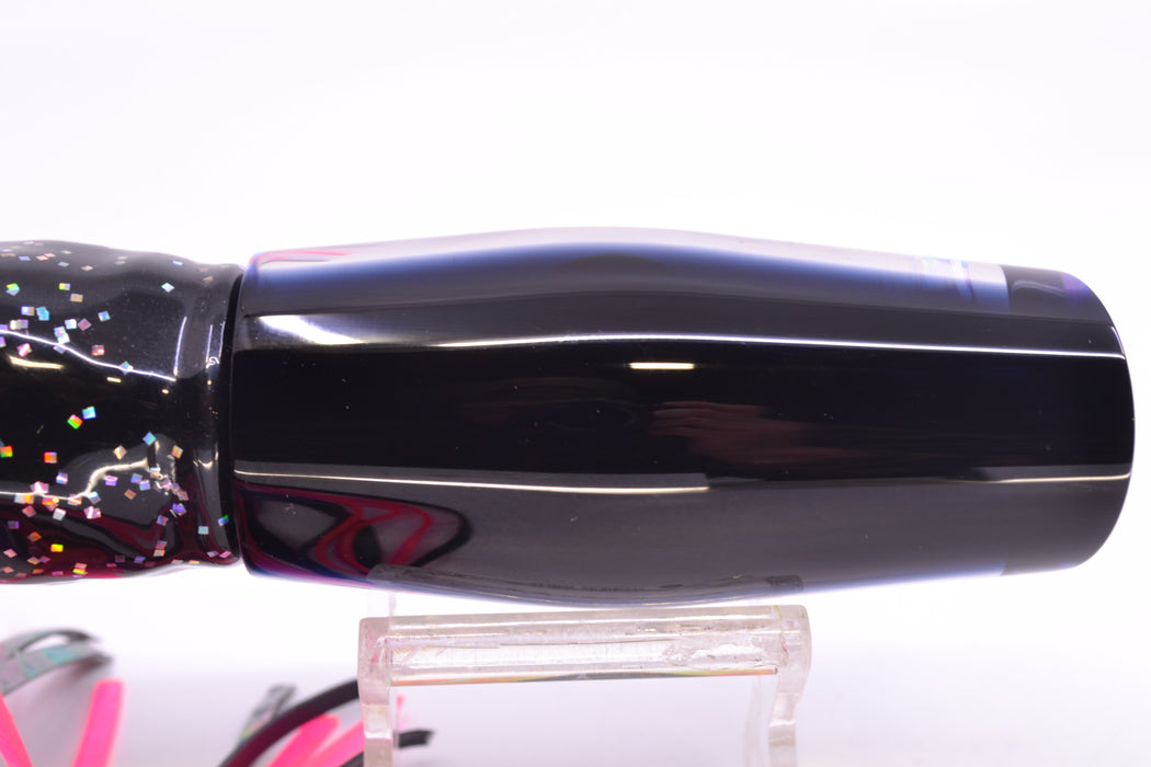 Moyes Lures Purple-Orange Dichro Black Back Medium Dark-N-Stormy 12" 8.5oz Skirted