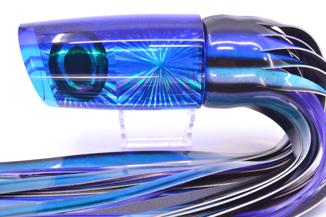 Moyes Lures Ice Blue Starburst Blue Back XXL B.C.K. Teaser 18oz FT Vinyl Skipjack