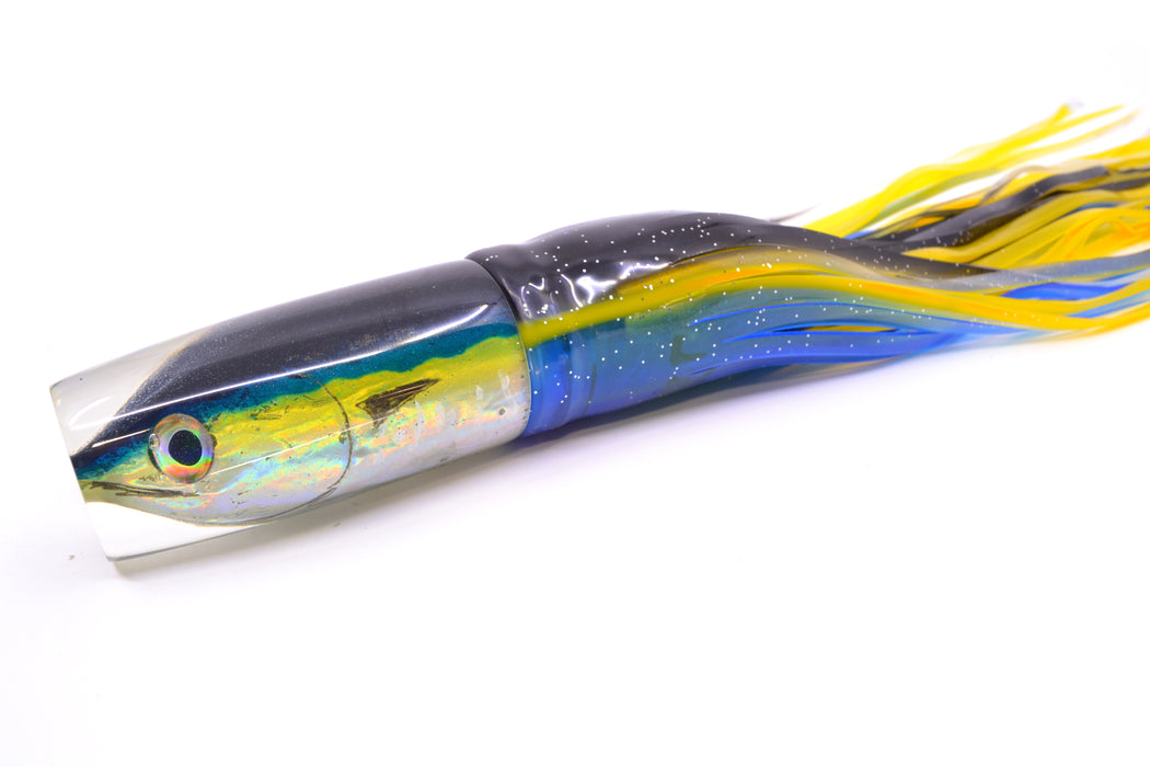 Ali'i Kai Lures Shibi/Yellowfin Medium Hard Head 12" 9oz Skirted Black-Yellow-Blue