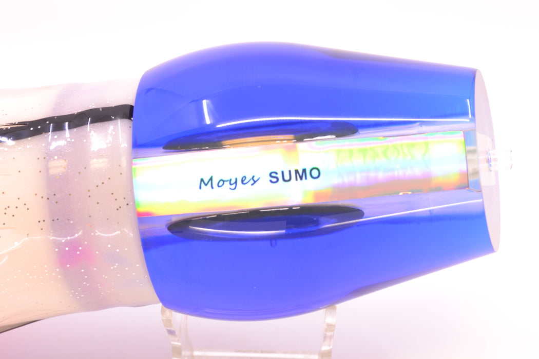 Moyes Lures White MOP Blue Back Taxi Eyes Sumo Teaser 27oz Skirted Gay Bob