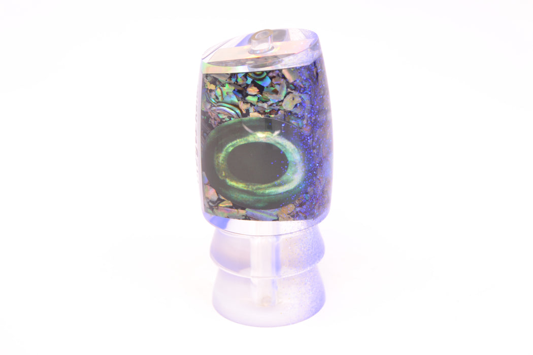 Moyes Lures Salt & Pepper Blue Glitter Back Taxi Eyes Kaiwi 10" 2.7oz