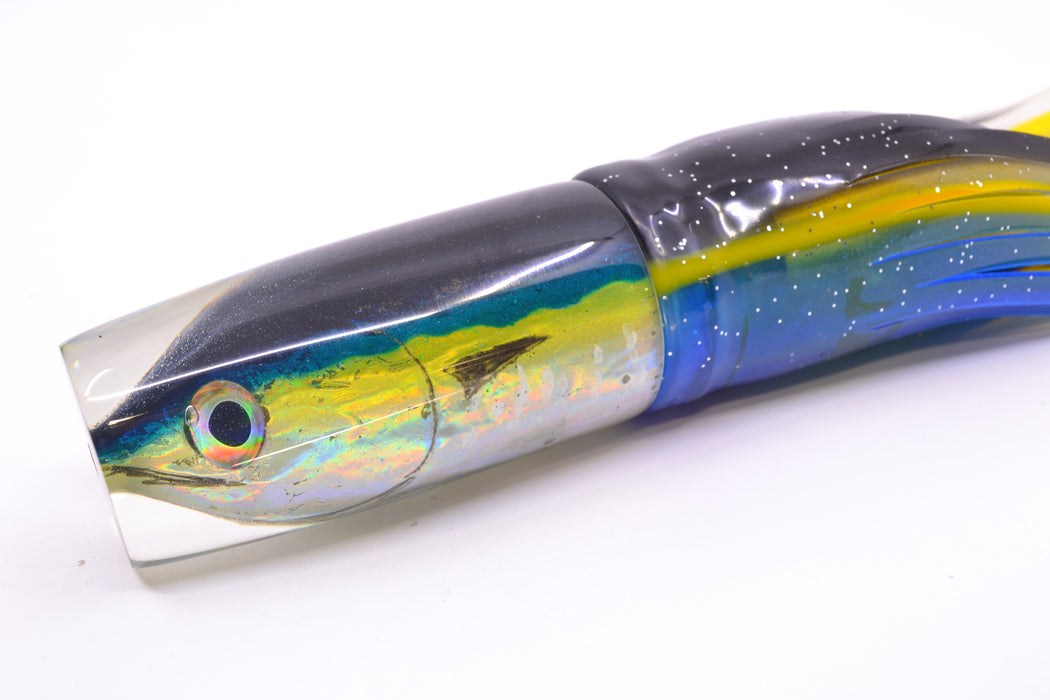 Ali'i Kai Lures Shibi/Yellowfin Medium Hard Head 12" 9oz Skirted Black-Yellow-Blue