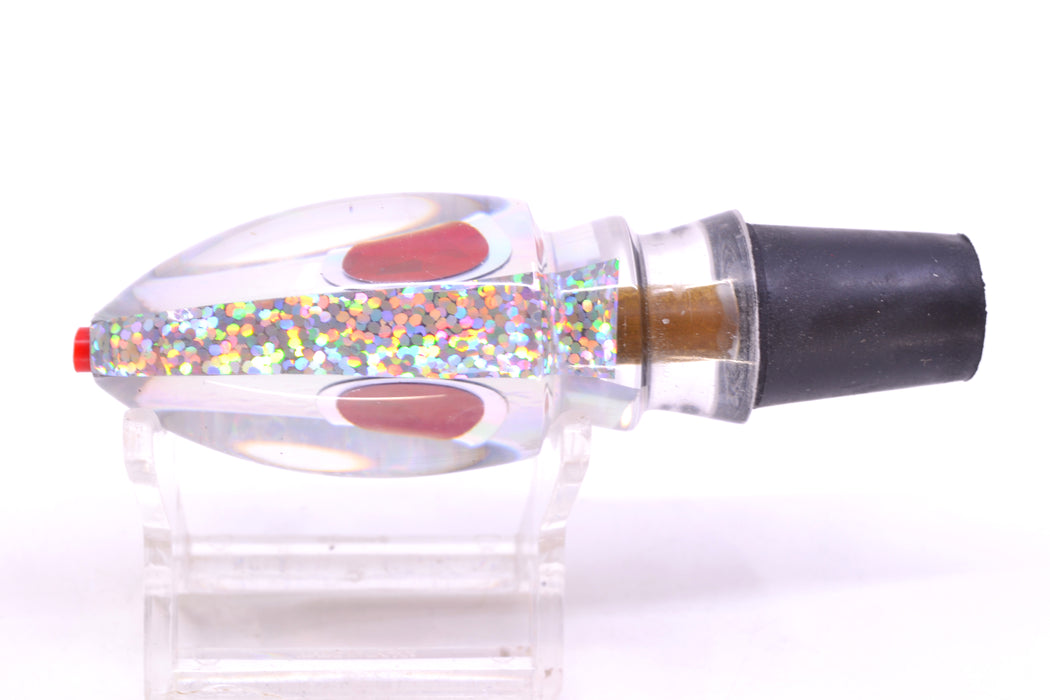 Aloha Lures Silver Rainbow Red-Silver Eyes Uncle Moe 9" 3.5oz