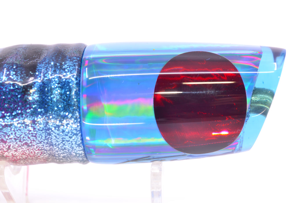 Koya Lures Blue Rainbow Red Eyes 614 9" 7oz Skirted Blue Aurora/Pink