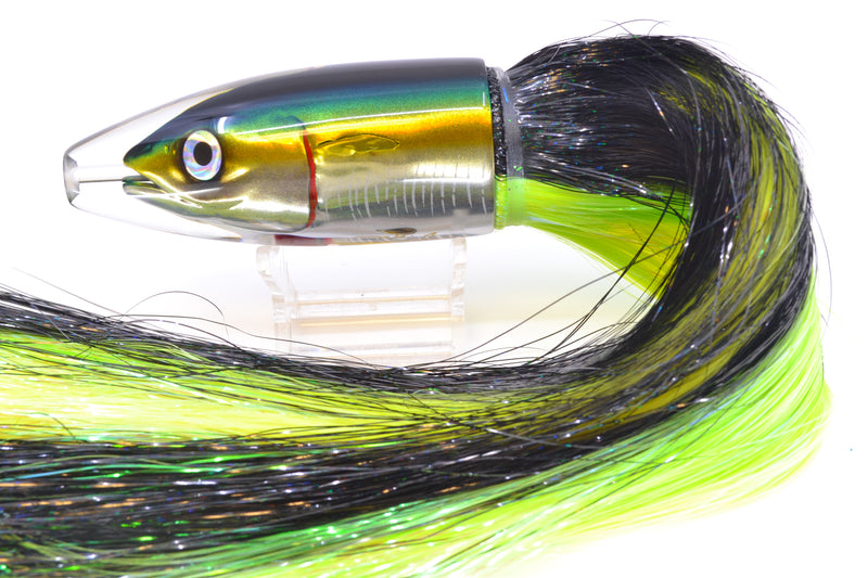 JB Signature Lures Green-Gold Mackerel Fish Head Large Barrel Bomb 12" 9.5oz Strobez