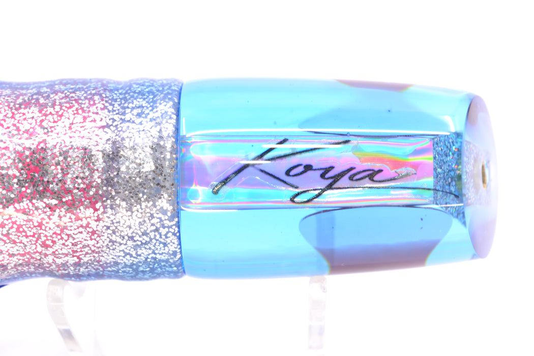 Koya Lures Blue Rainbow Red Eyes 614 9" 7oz Skirted Blue Aurora/Pink