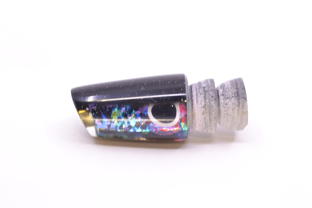 Coggin Lures Black-Rainbow Dichro Black Back Baby Peanut Stick 4.5" 0.2oz