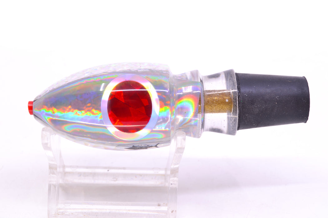 Aloha Lures Silver Rainbow Red-Silver Eyes Uncle Moe 9" 3.5oz