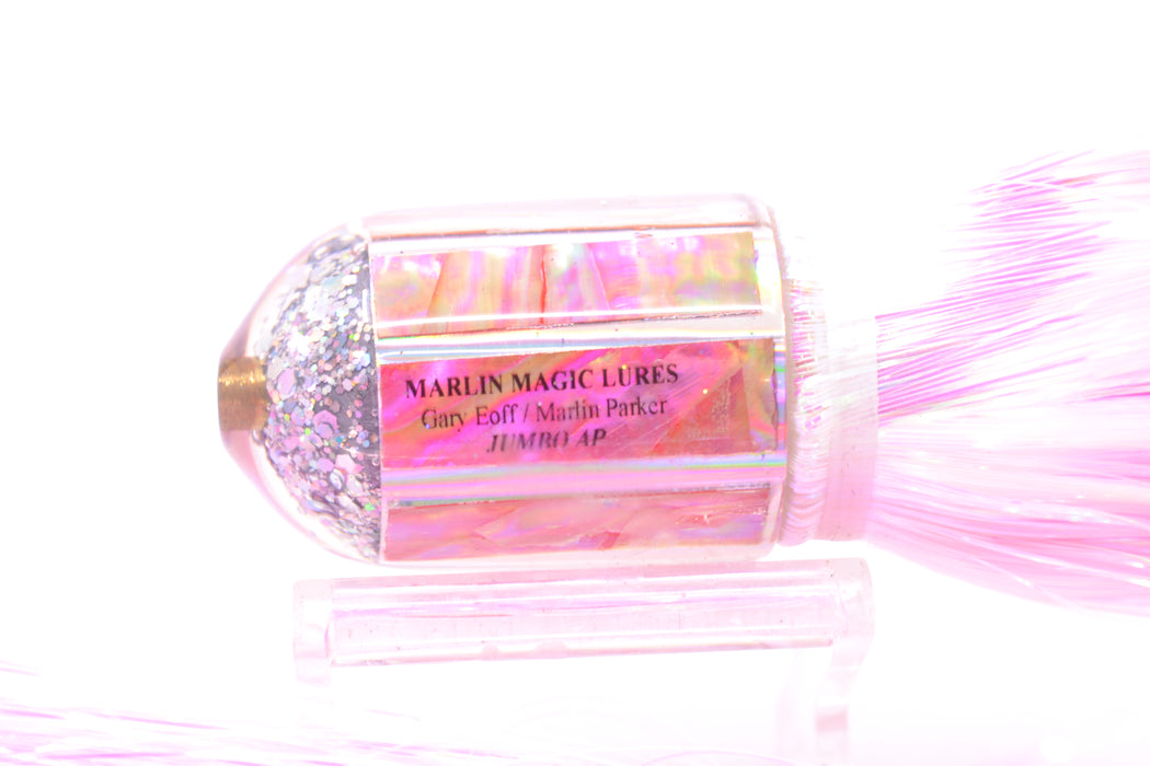 Marlin Magic Lures Pink Awabi Jumbo AP Bullet 9" 6oz Strobez White/Pink GZE