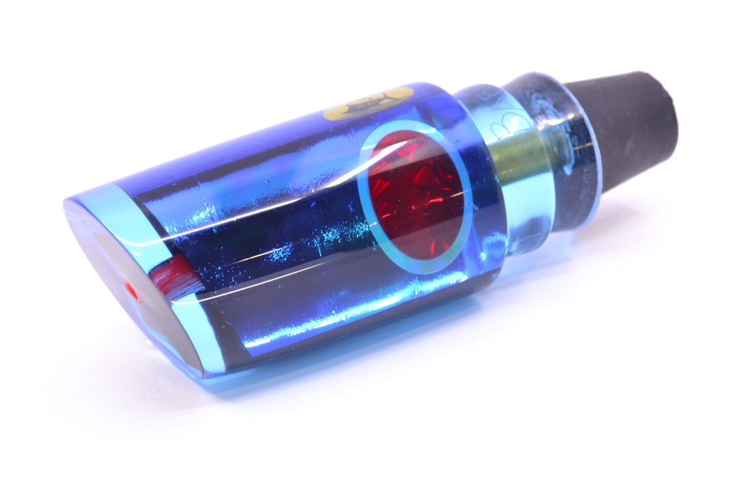 Aloha Lures Ice Blue-Blue Smooth Dichro Blue Back Red-Silver Eyes Baby Smash Bait 12" 6.4oz