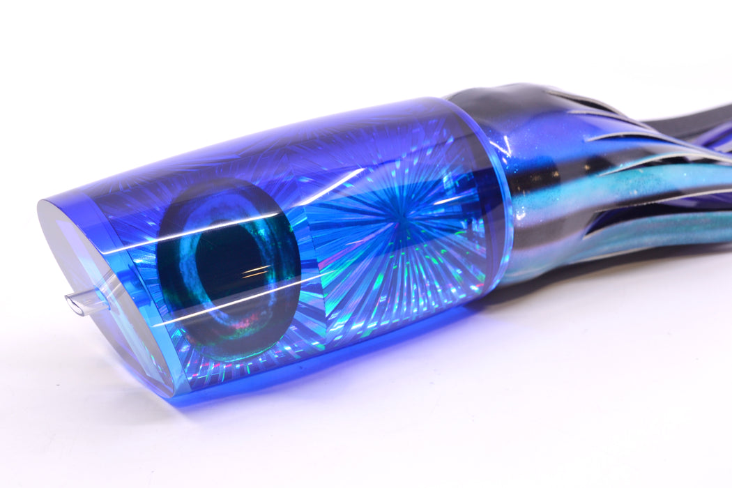 Moyes Lures Ice Blue Starburst Blue Back XXL B.C.K. Teaser 18oz FT Vinyl Skipjack