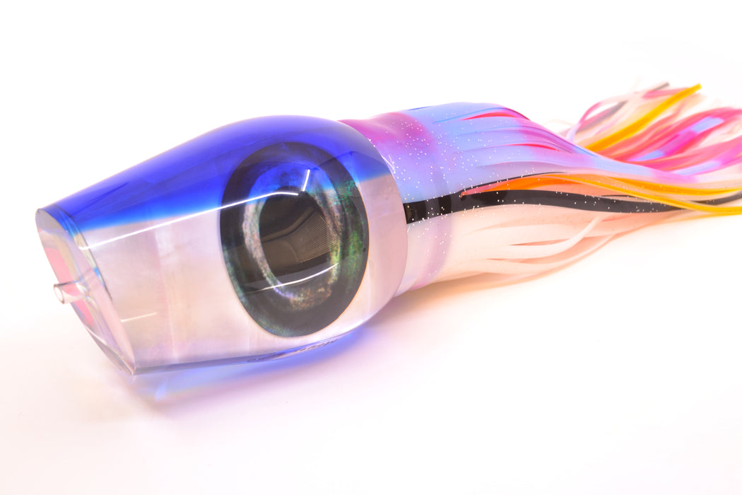 Moyes Lures White MOP Blue Back Taxi Eyes Sumo Teaser 27oz Skirted Gay Bob