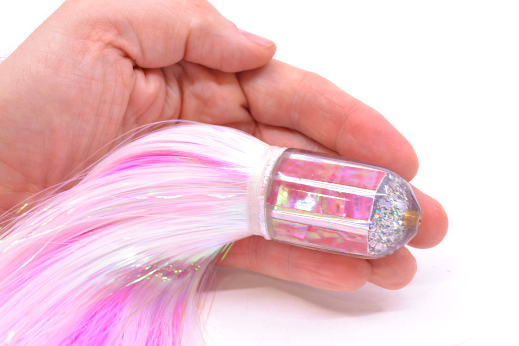 Marlin Magic Lures Pink Awabi Jumbo AP Bullet 9" 6oz Strobez White/Pink GZE