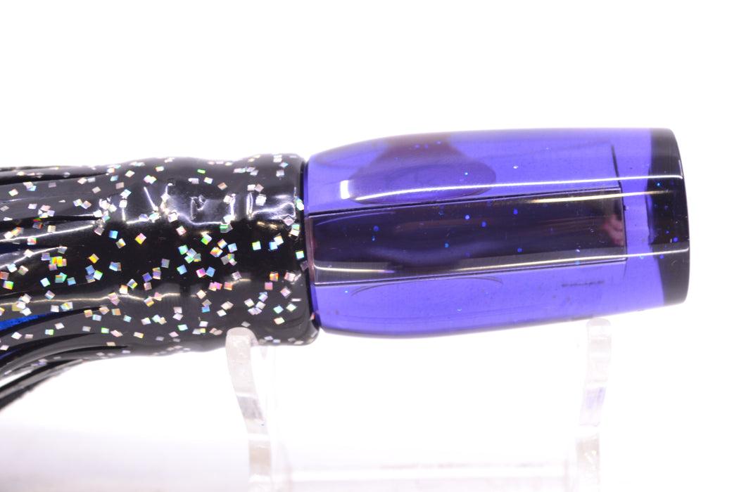 Bonze Lures Purple Mirrored Red Eyes The Heat 9" 2oz Skirted Black/Blue-Purple