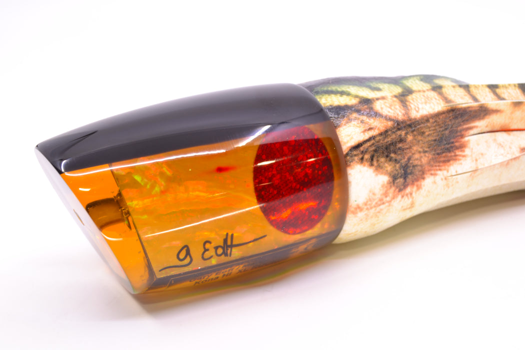 Marlin Magic Amber Awabi Black Back Red Eyes XL Ruckus 16" 15oz ALV Fire Mackerel