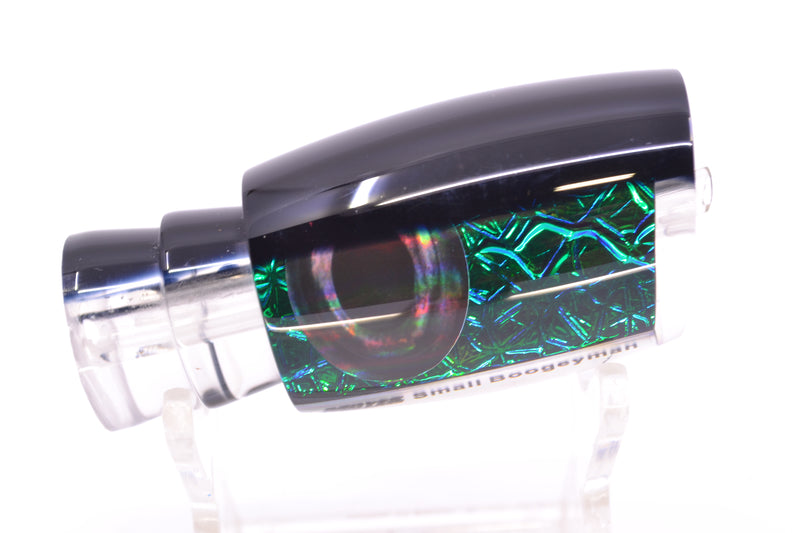 Moyes Lures Blue-Green Oil Slick Black Back Taxi Eyes Small Boogeyman 9" 1.5oz