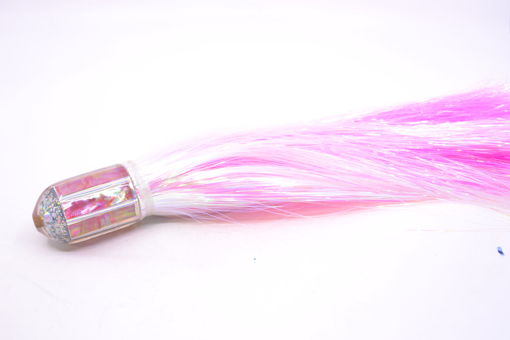 Marlin Magic Lures Pink Awabi Jumbo AP Bullet 9" 6oz Strobez White/Pink GZE