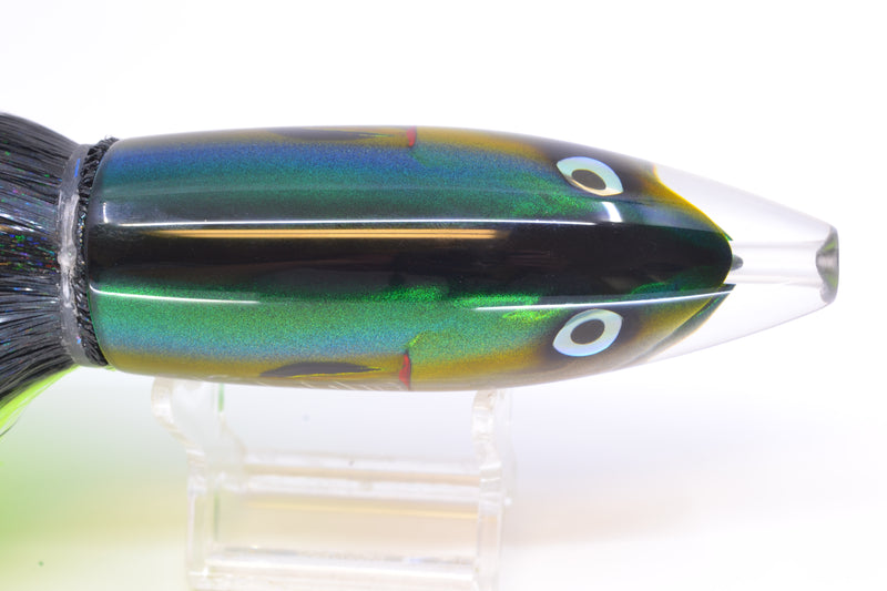 JB Signature Lures Green-Gold Mackerel Fish Head Large Barrel Bomb 12" 9.5oz Strobez