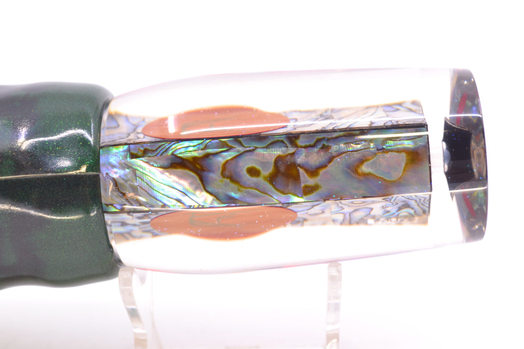 Bonze Lures Paua Shell Red Eyes Viper 12" 8oz FT Vinyl Green Tiger
