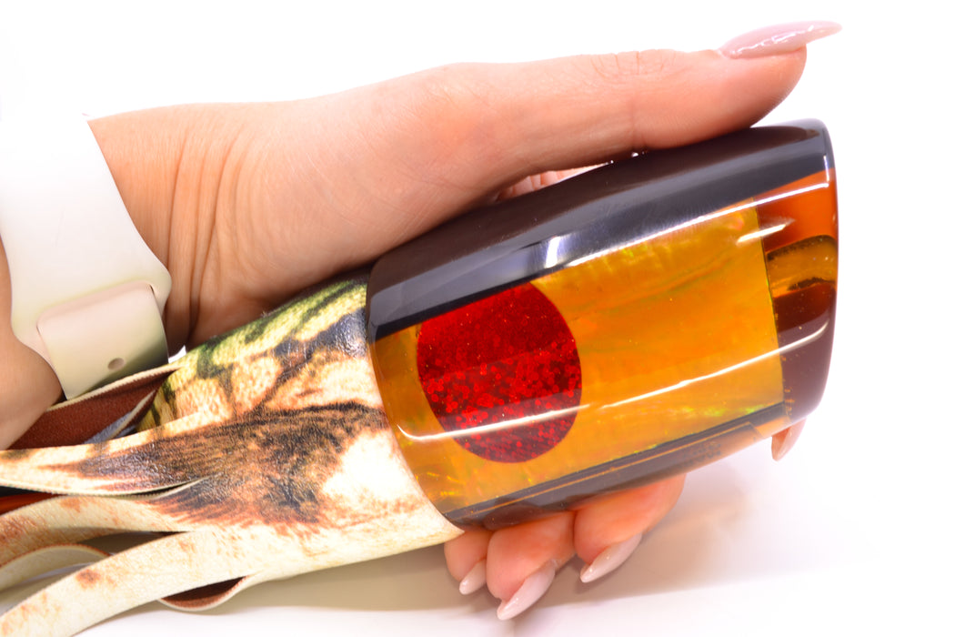 Marlin Magic Amber Awabi Black Back Red Eyes XL Ruckus 16" 15oz ALV Fire Mackerel