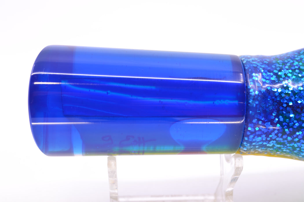 Marlin Magic Lures Green MOP Blue Back Red Eyes Reverse Taper Large Tube 12" 9oz Skirted GZE